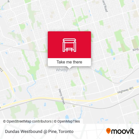 Dundas Westbound @ Pine map