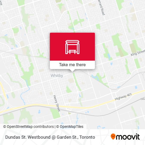 Dundas St. Westbound @ Garden St. map