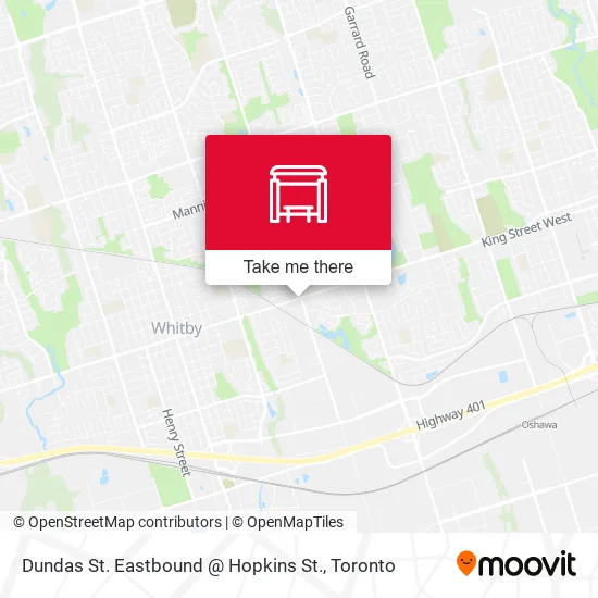 Dundas St. Eastbound @ Hopkins St. map
