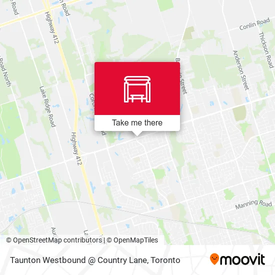 Taunton Westbound @ Country Lane map