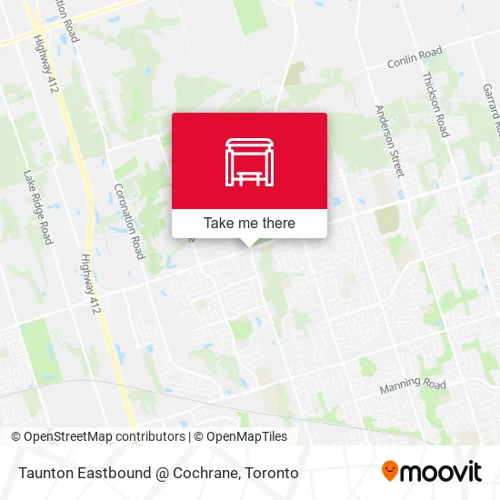 Taunton Eastbound @ Cochrane map