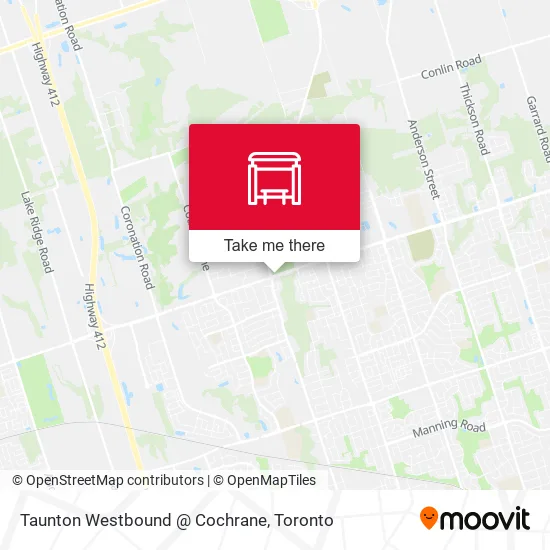 Taunton Westbound @ Cochrane map