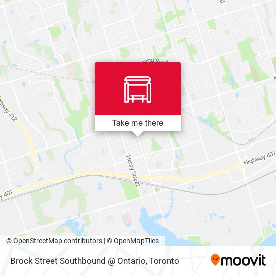 Brock Street Southbound @ Ontario plan