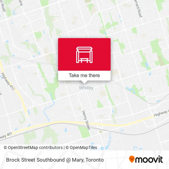 Brock Street Southbound @ Mary map