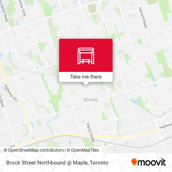 Brock Street Northbound @ Maple plan