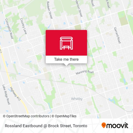 Rossland Eastbound @ Brock Street map