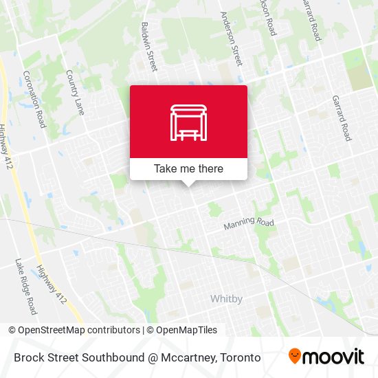 Brock Street Southbound @ Mccartney map
