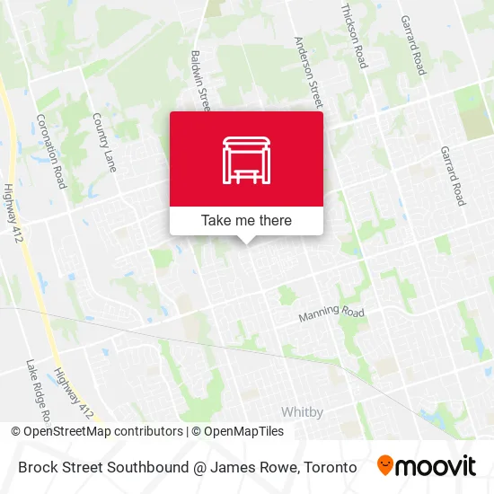 Brock Street Southbound @ James Rowe map
