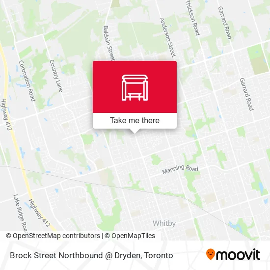 Brock Street Northbound @ Dryden map