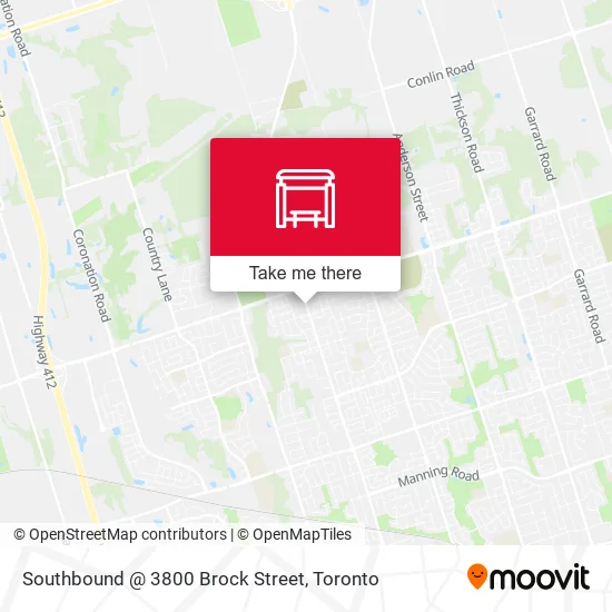 Southbound @ 3800 Brock Street map