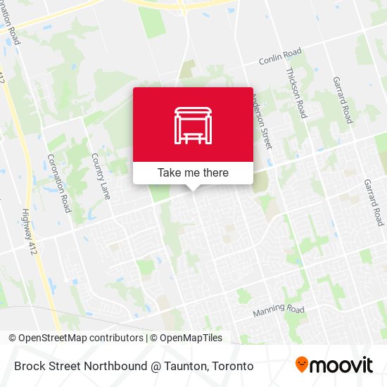 Brock Street Northbound @ Taunton map