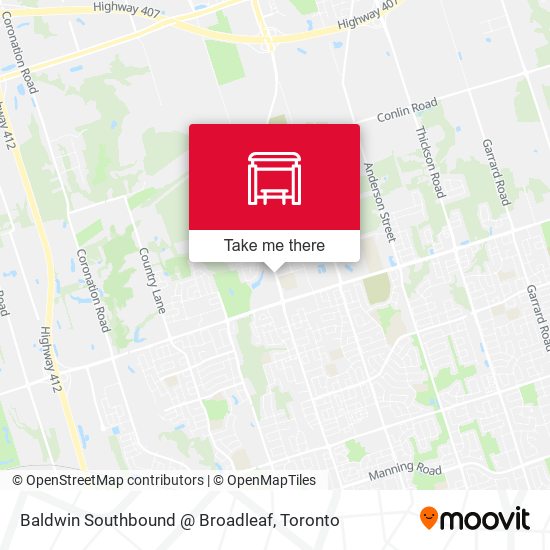 Baldwin Southbound @ Broadleaf map