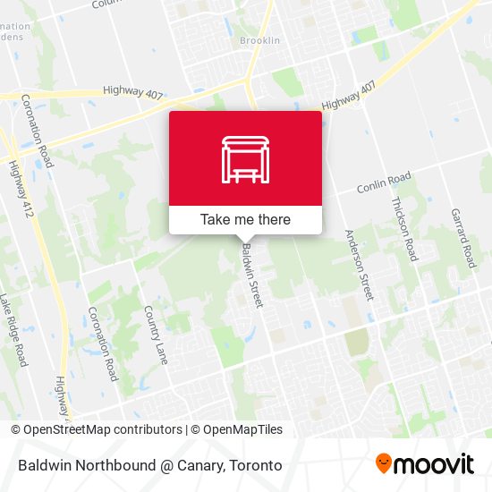 Baldwin Northbound @ Canary map