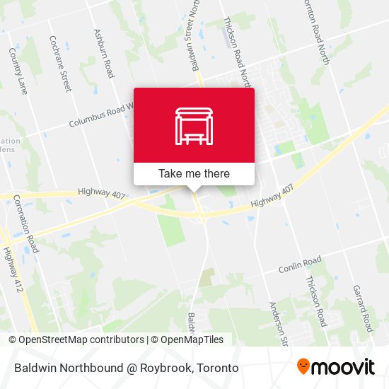Baldwin Northbound @ Roybrook map