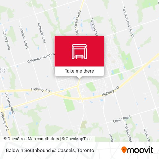 Baldwin Southbound @ Cassels map