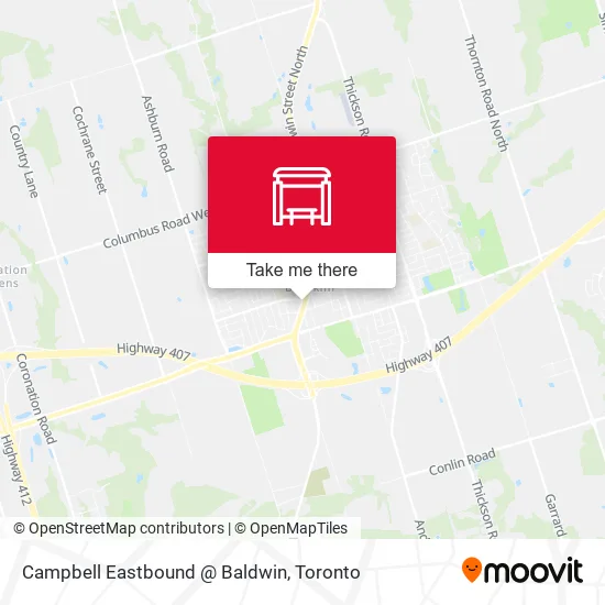 Campbell Eastbound @ Baldwin map