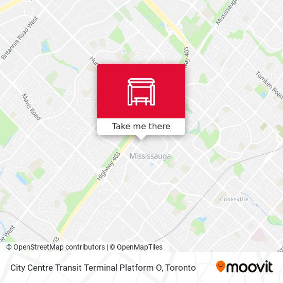 City Centre Transit Terminal Platform O map