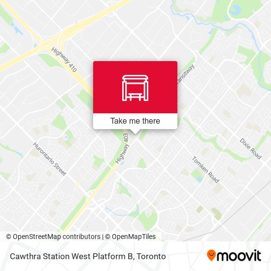 Cawthra Station West Platform B plan