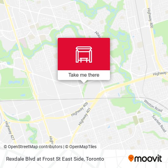 Rexdale Blvd at Frost St East Side map