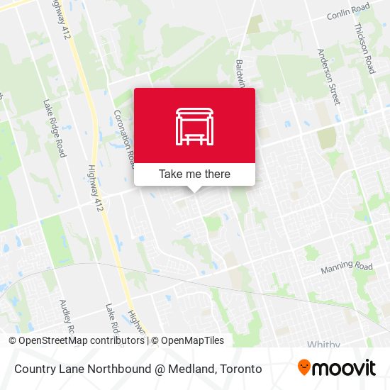 Country Lane Northbound @ Medland map
