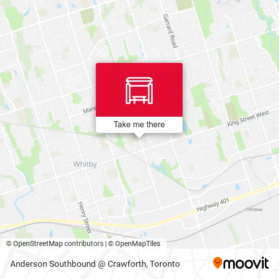 Anderson Southbound @ Crawforth map