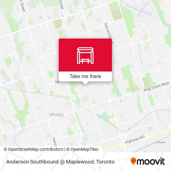 Anderson Southbound @ Maplewood map