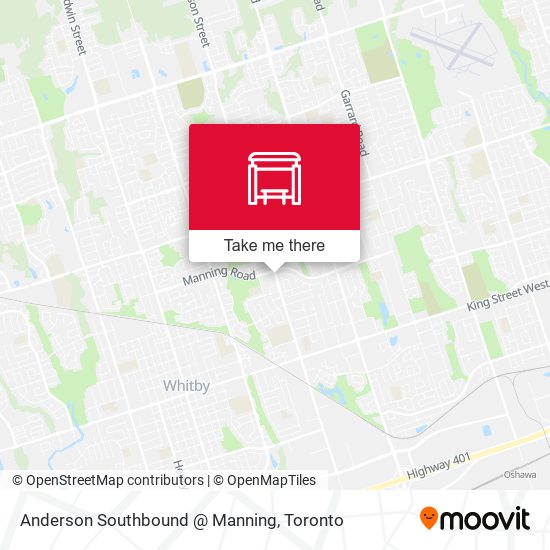 Anderson Southbound @ Manning map