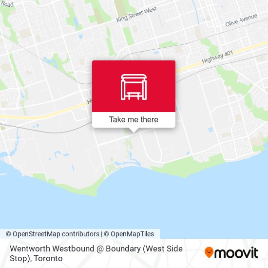 Wentworth Westbound @ Boundary (West Side Stop) map