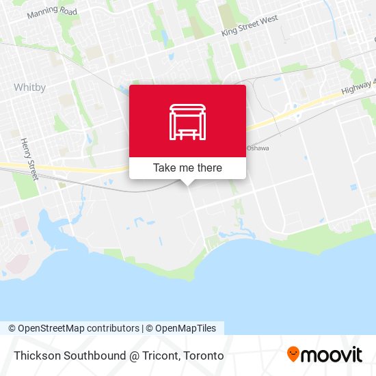 Thickson Southbound @ Tricont map