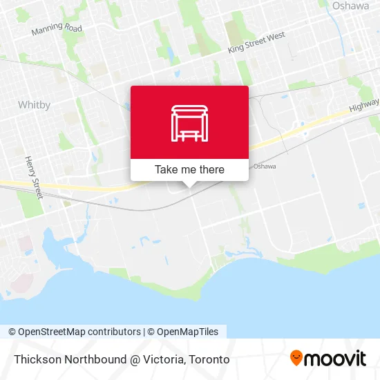 Thickson Northbound @ Victoria map