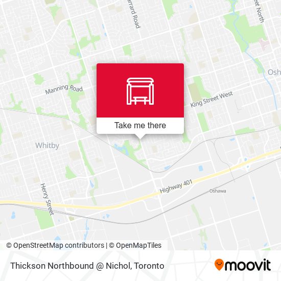 Thickson Northbound @ Nichol map