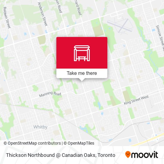 Thickson Northbound @ Canadian Oaks map