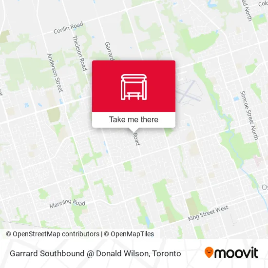 Garrard Southbound @ Donald Wilson map