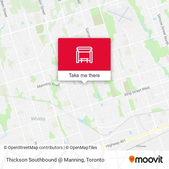 Thickson Southbound @ Manning map
