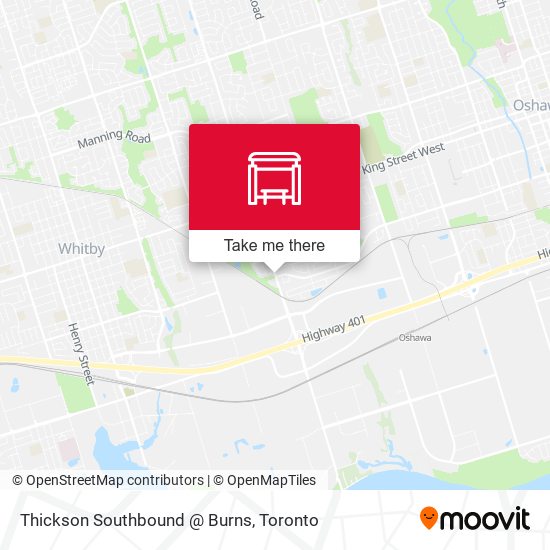 Thickson Southbound @ Burns map