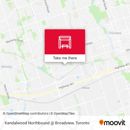 Kendalwood Northbound @ Broadview map