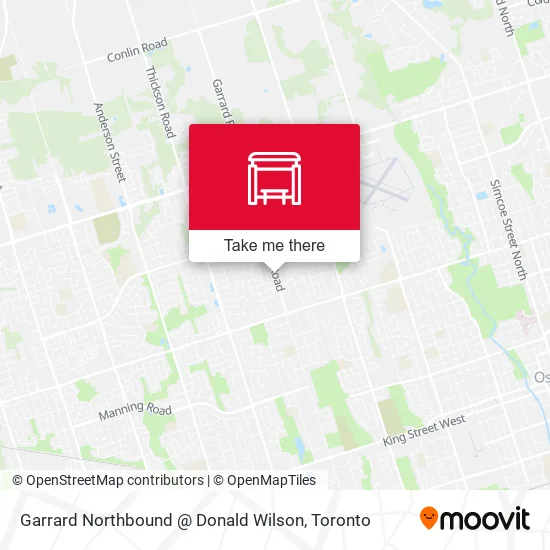 Garrard Northbound @ Donald Wilson map