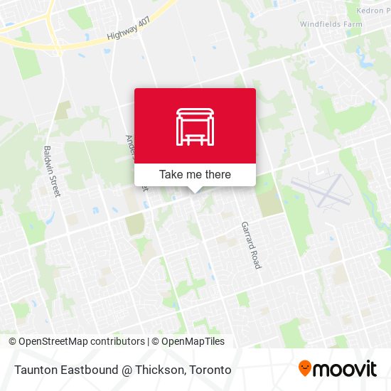 Taunton Eastbound @ Thickson map