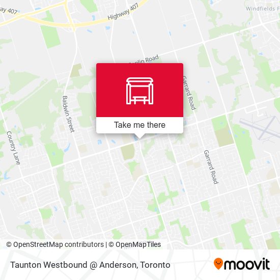 Taunton Westbound @ Anderson map