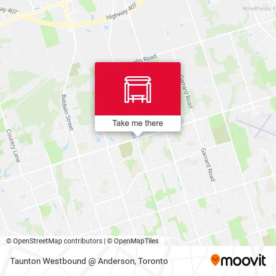 Taunton Westbound @ Anderson map