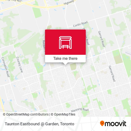 Taunton Eastbound @ Garden map