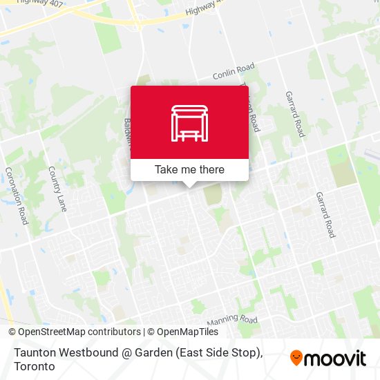 Taunton Westbound @ Garden (East Side Stop) map