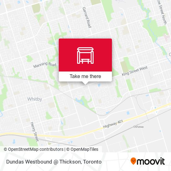Dundas Westbound @ Thickson map