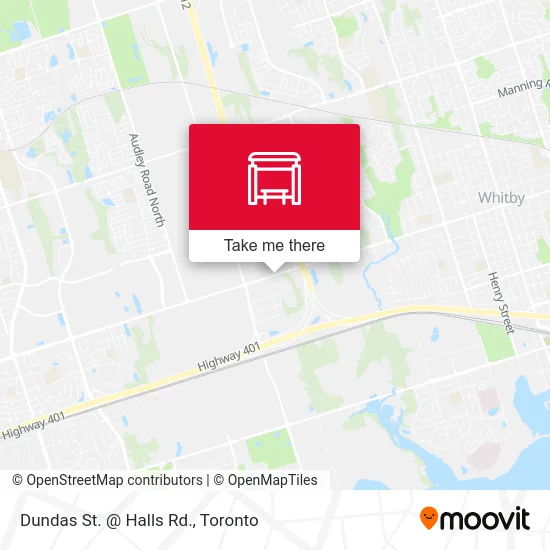 Dundas St. @ Halls Rd. map