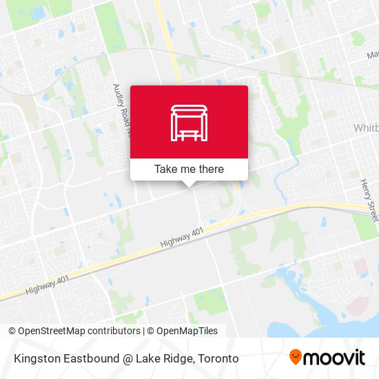 Kingston Eastbound @ Lake Ridge plan