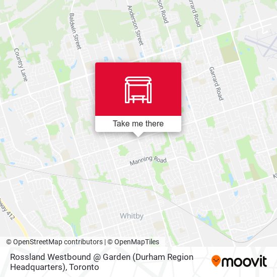 Rossland Westbound @ Garden (Durham Region Headquarters) map
