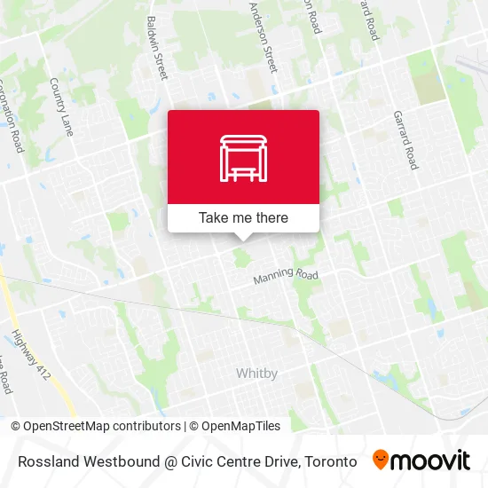 Rossland Westbound @ Civic Centre Drive map