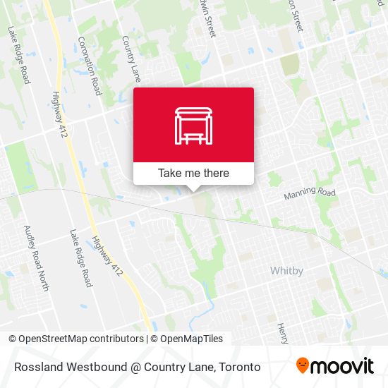 Rossland Westbound @ Country Lane map