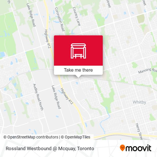 Rossland Westbound @ Mcquay map
