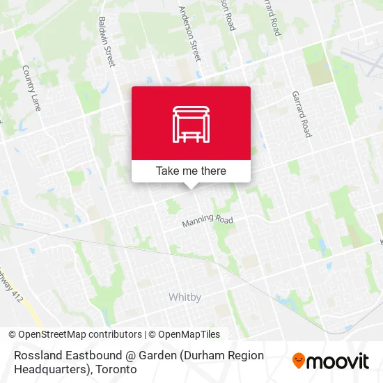 Rossland Eastbound @ Garden (Durham Region Headquarters) map